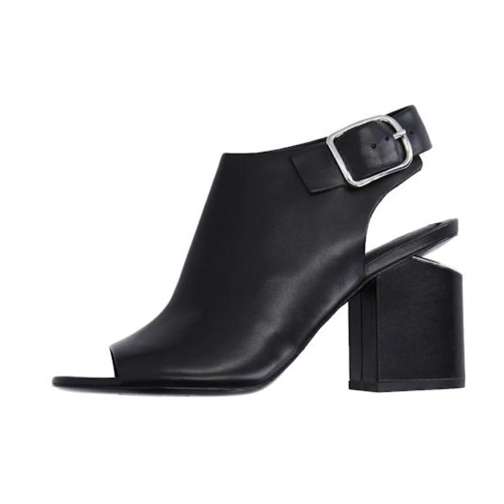 ALEXANDER WANG Black Leather Nadia Sandals 40/ 9.5
